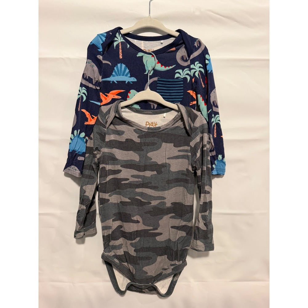 Play by Little Sleepies Bamboo Bodysuit Set 18-24M Dinosaur Camo 2 Pack